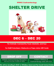 wwmg gastroenterology holiday pet shelter drive flyer