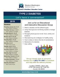 D&N Flyer - Type 2 Diabetes Class 2019 | Western Washington Medical Group